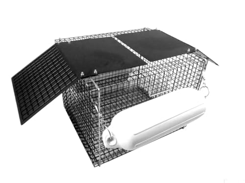 Outdoor Water Solutions Floating Turtle Trap – Heavy Duty Aluminum Frame, No Bait Required, Humane & Maintenance Free Traps for Ponds, Lakes, and Aquatic Wildlife Control - Made in The USA