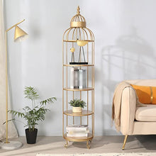 MENGKK Plant Stands Living Room Bird Cage Plant Shelf Simple Balcony Floor Flower Stands Dormitory Multi-Layer Bookcase Bedroom Storage Racks(Black S)