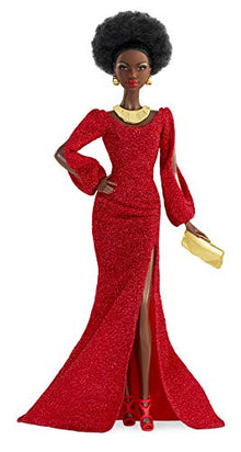 Barbie Signature 40th Anniversary First Black Doll Red Gown with Accessories