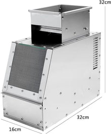McbeAn Bird Feed Blown Shell Splitter, Electric Stainless Steel Grain Separator, Adjustable Speed Fan, 60-80 Kg/Hour, Small Chaff Blowing Machine, for Millet, Miscellaneous Grains, Melon Seeds