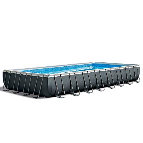 Intex Ultra XTR Frame Rectangular Swimming Pool Set Blue, Gray