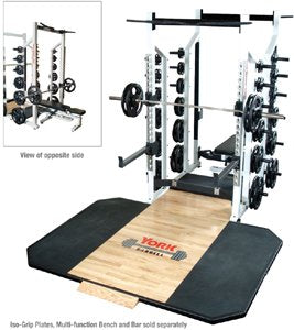 York Barbell STS Double Half Rack - White