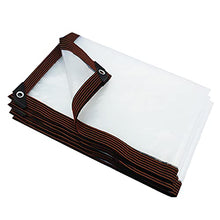 Transparent Tarp with Eyelets Weatherproof Transparent Tarpaulin Foldable Tarp Groundsheet Covers for Garden Furniture Plants Greenhouse_5x8m(Transparent 6x6m)