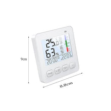 ASWRTYJO ABS Large-Screen Temperature Humidity Meter with Clock Household Electronics