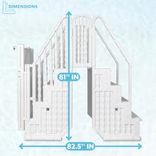 Poolzilla Premium Pool Step Ladder Set for Above Ground Pools White