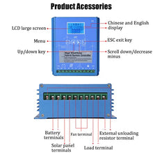 Wind Solar Hybrid Charge Controller,12V 24V 48V,Wind Turbine Generator, LCD Energy Charge Controller, MPPT, for Wind, Solar Panel, Wind Solar Supplementary System,12V-200W
