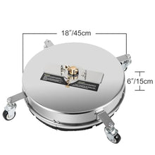 16 18 Inch Surface Cleaner Twin Rotary Arm 4000PSI 1/4" QC Stainless Steel Pressure Washer Decks Cleaning Machine(18 Inch)