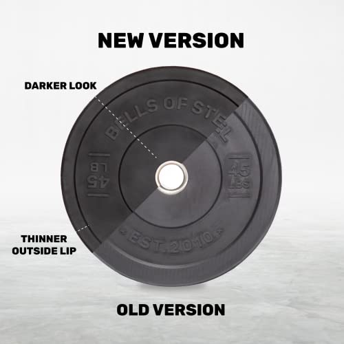 Bells of Steel Bumper Plates Black - 520 lb Olympic Weight Set - New Version