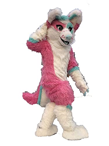 FurryMascot Digitigrade Husky Fursuit Fullsuit Teen Costume Green