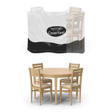 CoverSeal Patio Furniture Cover with Weighted Ground Conforming Apron Seal - Water Resistant Recangular Outdoor Furniture Covers for Outdoor Table and Chairs - Small 114 D x 50 H Inches