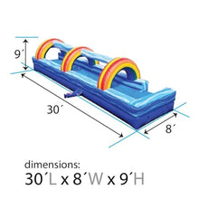 TentandTable 30FT Commercial Inflatable Splash & Ride Water Slide, Blue