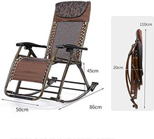 Recliner Garden Rocking Chair Folding Recliner Outdoor Adjustable Sun Lounger Rocker Zero Gravity Seat Lightweight Sturdy Steel Frame Easy Storage No need to install (Color