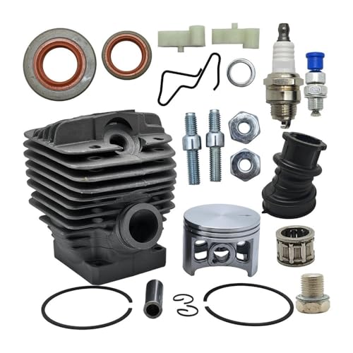 TMLbhSEZ Big Bore Cylinder Piston Kit Fit for MS660 066 Magn MS 660 Chainsaw 56mm Intake Manifold Oil Seal Bar Stud Buts Part