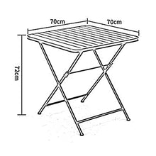 JKSVTF Folding Patio Bistro Table, Indoor/Outdoor Square Table Modern Bistro Square Bar Table Small Space for Kitchen, Living Room, Party Room