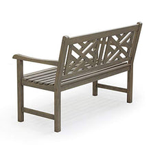 Cambridge Casual Weathered Teak Maine 4-Foot Garden Bench, Solid Teak Wood Patio Furniture, Weather-Resistant Outdoor Furniture for Garden, Lawn, Porch, Backyard, Deck, Balcony