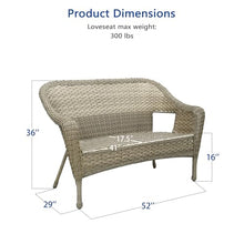 Jeco Grey Resin Wicker Clark Loveseat