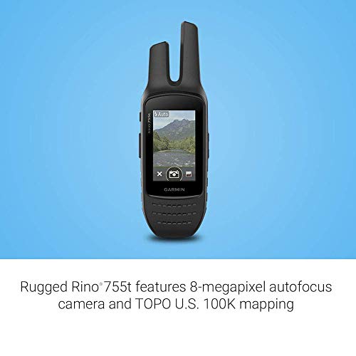 Garmin Rino 755t Rugged Handheld 2-Way Radio GPS Navigator with Camera and TOPO Mapping (Renewed)
