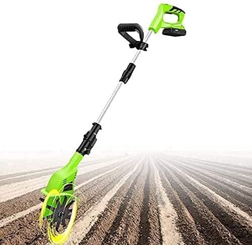 Garden Tiller,Electric Hand Cordless Rotavator, Garden Tiller Rotavators with 4000Mah Rechargeable Battery and Charger