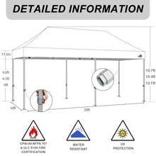 Eurmax USA Superior 10'x20' Pop-up Canopy Tent Commercial Instant,White
