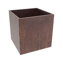 MK Designs Corten Steel Cube Outdoor Planter X-Large 28" L x 28" W x 28" H