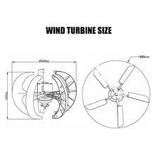 Vertical Wind Turbine Generator 400W, Alternator Windmill Power Motor with Charge Controller for Hybrid Wind Solar System(Red)