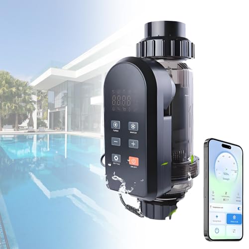 Ofyphth Salt Water Chlorinator Device, Salt Water Pool Chlorinator System, Built-in Wi-Fi & App Remote Control, for Swimming Pool, Spa Pool. LC500A