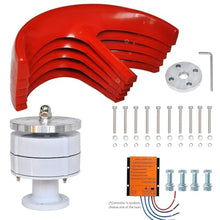 ZSFHJZC 3000W/4000W/5000W Wind Turbine Generator, 12V 24V 48V 5 Blades Vertical Wind Turbine Kit, 3 Phase AC Permanent Magnet Generator with Controller, Small Wind Turbine Generator,4000W-12V