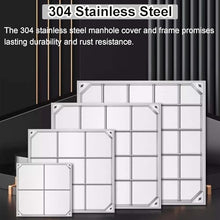 LWJQRSP Invisible Square Stainless Steel Gully Cover with Integrated Base 600x600mm Decorative Pit Lid for Outdoor Gardens and Patios Ideal for Septic Tank Applications