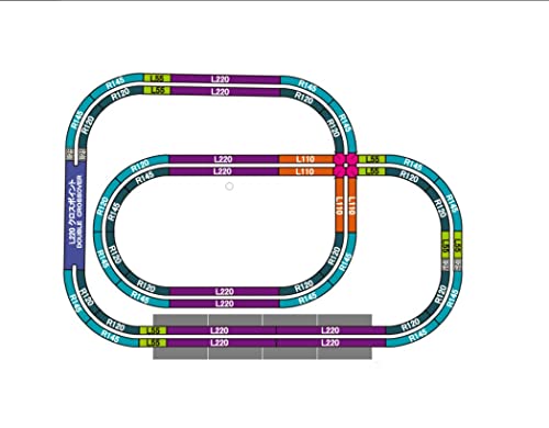 Rokuhan Layout Plan AI Complete Track Set 31.4"x21.6
