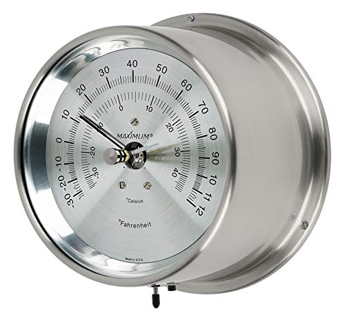 Maximum Mini-Max Remote Reading Thermometer - Nickel Case, Silver Dial