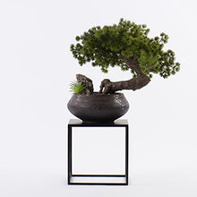 YXIANG56Q Fake Plants Chinese Welcome Pine Artificial Bonsai Tree Fake Plants Ornament Artificial Plants Potted Decoration Home Office Zen Garden Desktop Decor Indoor Bonsai Tree