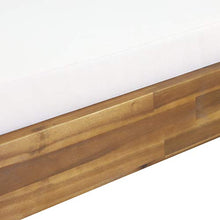 Christopher Knight Home Abraham Outdoor Acacia Wood Chaise Lounge Set of 2 Teak Finish + Cream
