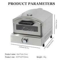 Multi-function Outdoor Pizza Oven 12 inch Gas Pizza Oven for Outside, Portable Propane Pizza Stove for Charcoal Pellet Grill on Backyard Camping,Gas