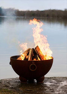 Fire Pit Art Nepal-MLS180-LP Fire Pit LP, Metal