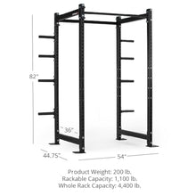 Titan Fitness T-3 Series Black Tall Power Rack 36in Depth Weight Plate Holders 1,100 LB Capacity