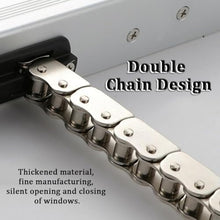MDYHY Automatic Window Opener Stroke(300-1000mm), Electric Window Opener Actuator- 24V, with Wall Switch + Remote Control, Double Chain Design, Low Noise, for Casement Windows,600mm