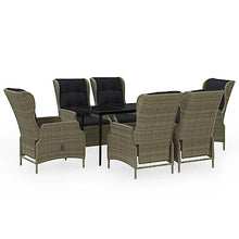 AJSEOYBS Outdoor Patio Set,Outdoor Garden Furniture,7 Piece Patio Dining Set Brown,for Deck, Patio, Garden, Poolside, Backyard