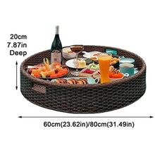 ZHPPED Floating Serving Trays Table Bar Round, Swimming Pool Floats for Adults for Sandbars, Spas, Bath, and Parties | Floating Tray for Pool Serving Drinks,Food on The Water,White-80CM