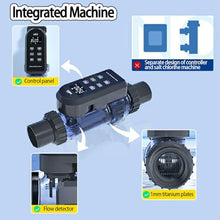 PweKzxt Chlorine Generator,Smart Saltwater Pool Chlorinator,Salt Water Pool Chlorinator, Saltwater Chlorine Generator for Swimming Pool salinity25