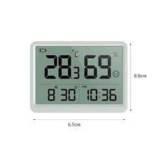 ASWRTYJO ABS Large-Screen Indoor Home Bedroom Electronic Clock Smiling Face Temperature Humidity Meter