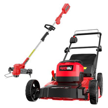 40V 21" Cordless Lawn Mower + 13" String Trimmer & Edger
