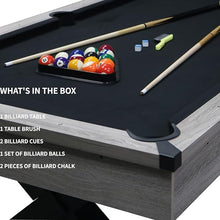 MWrouqfur 84” Billiard Table Rustic Grey Black Cloth