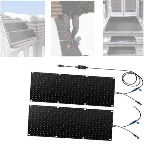 CSGDOQY Premium Snow Melting Mat - Non-Slip Waterproof Electric Mat for Winter Snow Removal on Stairs, Walkways, and Doorways(40x120cmx2Pcs)