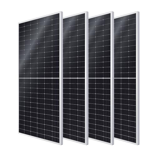 ExpertPower 4pcs 540W Bifacial Solar Panels: Monocrystalline, High Efficiency Half-Cut Design for On/Off-Grid Flat Roof, Pergola, Farm, Yacht, Charging & Off-Grid Applications