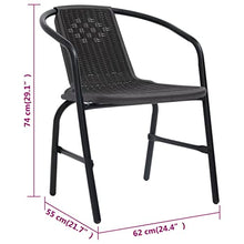 FUDUGEHMIOFWFJJ Garden Chairs 8 pcs Outside bar stools,Outdoor Chairs,Patio Set,Outdoor Chairs Set of 2,Outdoor Patio,Outdoor bar stools,Plastic Rattan and Steel 242.5 lb
