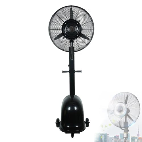 JDXQBLD Industrial Humidifying and Cooling Spray Fan, Cold Fan Industrial Spray Fan High Power, Outdoor Misting Fan, with Water Cooling and Shaking Head Electric Fan for Home, Commerc，Blue