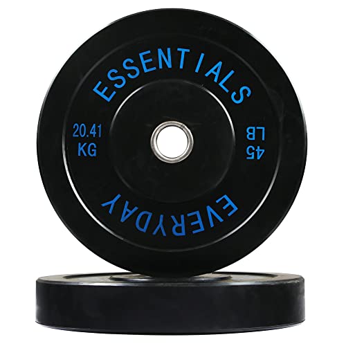 BalanceFrom Olympic Bumper Plate Weight Plate Set Black