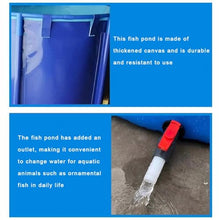 Zfmnoyev Canvas Fish Pond Pool, Circular Thickening Pool, Pool Above Ground, Large Collapsible Outdoors Tarpaulin, for Breeding Koi, Garden Lrrigation (Color : Blue, Size : 1.2x0.6m-680L/47x24in)