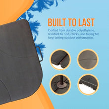 OROTLECT Umbrella Ebony Resin Cross Arm Base Weights for Outdoor Shade Stands – 4-Piece Fillable Set Holds 35 lbs Each for 140 lbs Total – Heavy Duty Support for Pool, Patio, or Beach Canopy