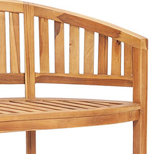WHOPBXGAD 3 Piece Banana Patio Lounge Set Solid Teak Wood Outdoor Garden Furniture with Weather Resistant Design for Backyard Poolside Relaxation